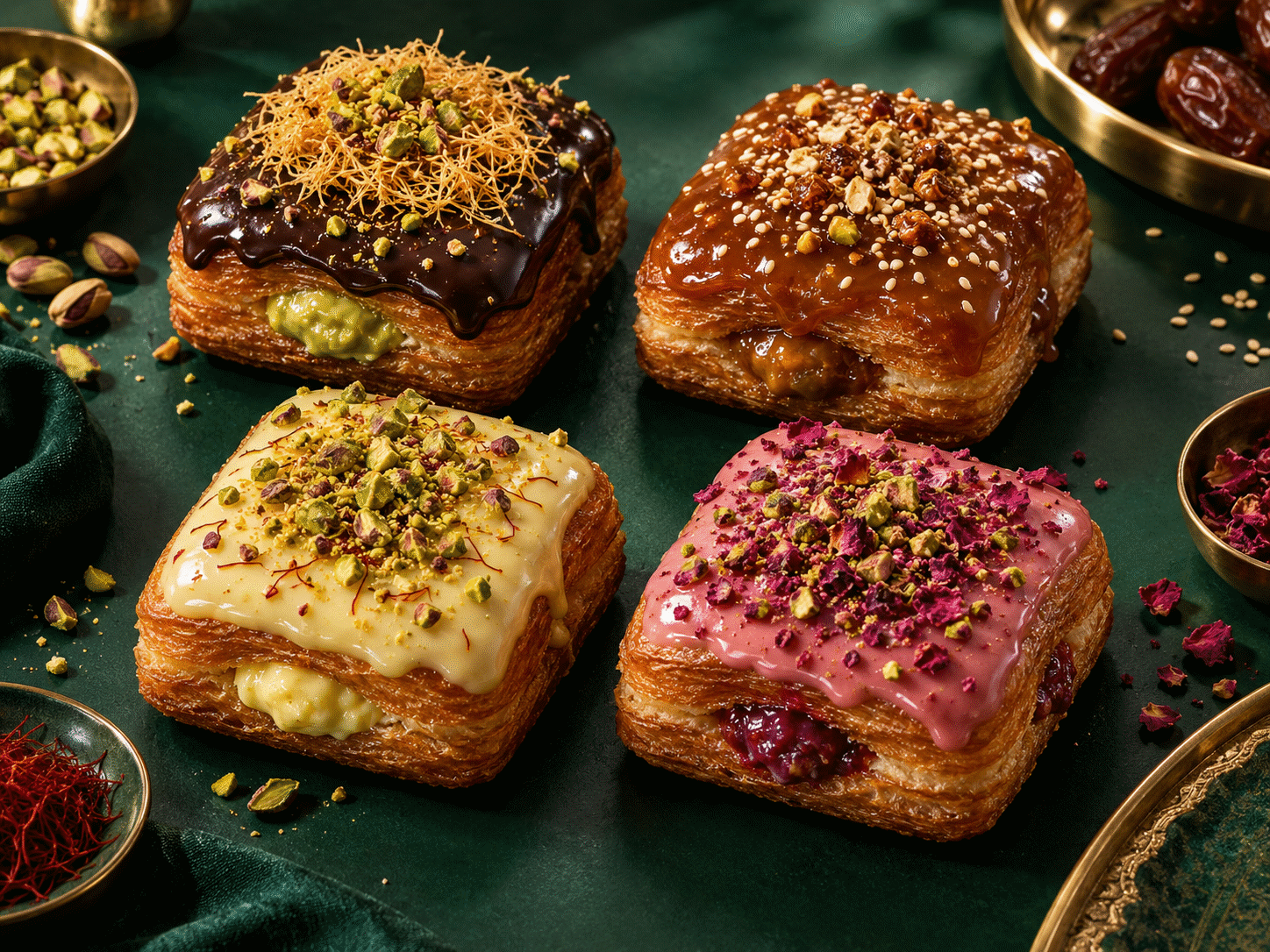 Dubai Drop square pastries